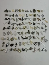 Vintage Gumball Charm Cracker Jack Metallic Plastic Trinket Prize Toy Lot of 100