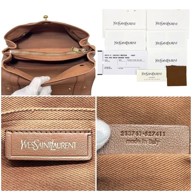 Bolso de Mano Saint Laurent Nuevo Muse Dos Vías Usado, Marrón, 283761, Cuero, Foto 3 de 4