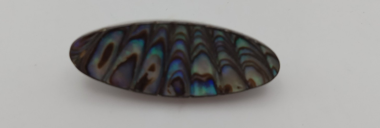 Solid 925 Sterling Silver Abalone Shell Vintage B… - image 4