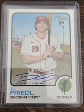 2022 Topps Heritage - Real One Autographs T.J. Friedl #ROA-TF Rookie Card