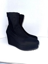 Pedro Garcia Urbana Black Stretch Wedge Ankle Booties 41=11
