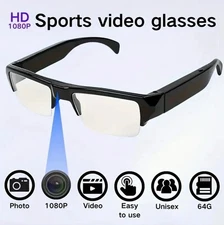 1080HD Video Smart Glasses with 64GB Storage Lightweight Body Camera for Cycling