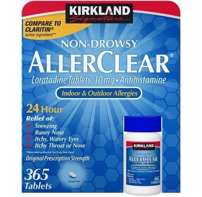   Kirkland Signature AllerClear Non-Drowsy Allergy Loratadine 10 mg 365 tablets