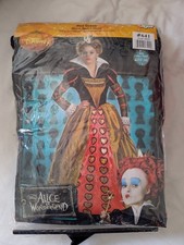Disney Tim Burton Alice Wonderland Fancy Dress Adult Costume Queen of hearts