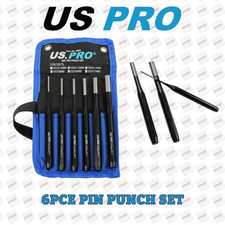 US PRO Tools PIN Punch set 6pc Parallel Pin Metric Punch Tool Set 2.5mm - 10mm 