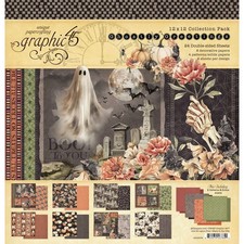 Graphic 45 Paper Pad Scrapbooking 12X12 Ghostly Greetings