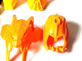 Lego Bionicle Yellow Head Face Masks Lot Assorted Orange Replacement Parts