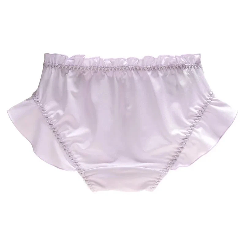 Milk Silk Lace Panties Women Ruffle Bow Lolita Cute Breathable Soft 1pc - Image 3 of 4