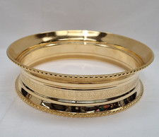 GOLD TONE HALO METAL CAKE STAND  DECORATIVE APPROX. H. 6.8CM D. 24.5-25.5CM