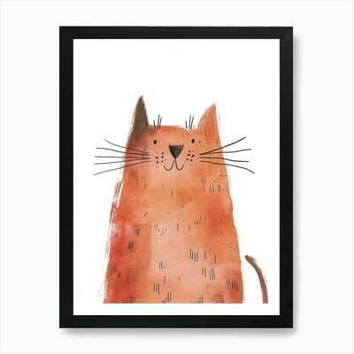 Ragamuffin Katze Clipart Illustration gerahmt Wandbild Poster Leinwanddruck Bild