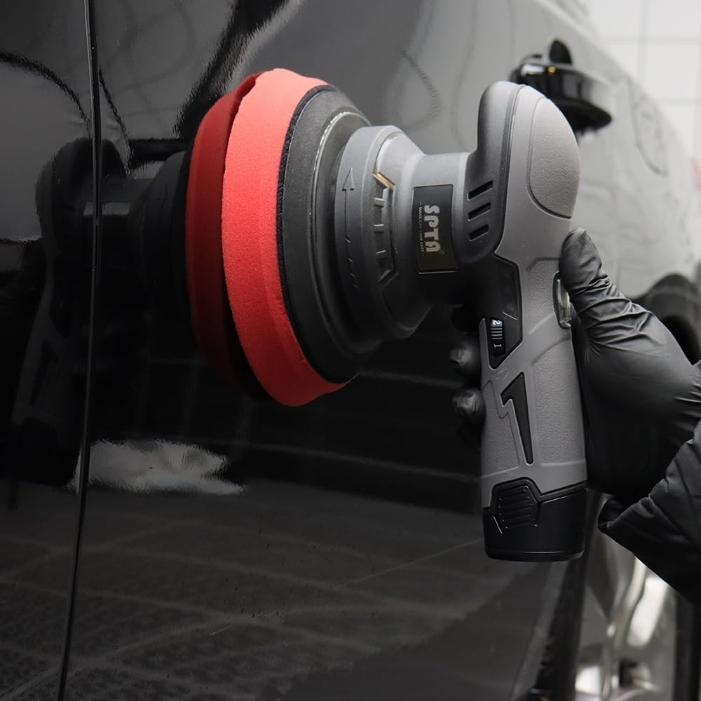 Cordless Car Buffer Polisher, SPTA Polisher with 2Pcs 12V Lithium Rechargeable..