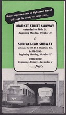 Philadelphia Transportation PTC Market Street / Surface-Car Subway folder 1955