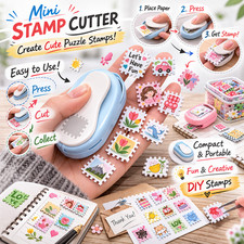 Hole Puncher Stamp Border Punch Stamp Shape Toothed Puncher Embosser Card BLUE