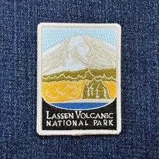 Lassen Volcanic National Park Patch - Embroidered Cascade Range California Badge