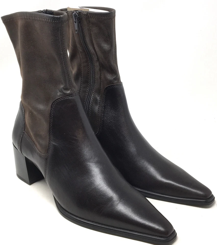 Botas Cortas Vagabond Giselle Cuero Marrón Oscuro Punta Elástica Eje Talla 9 Foto 2 de 4
