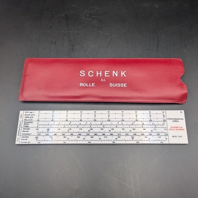 Schenk S.A. Rolle Suisse''Oenologisches Lineal'' Specialized Wine Measuring Tool
