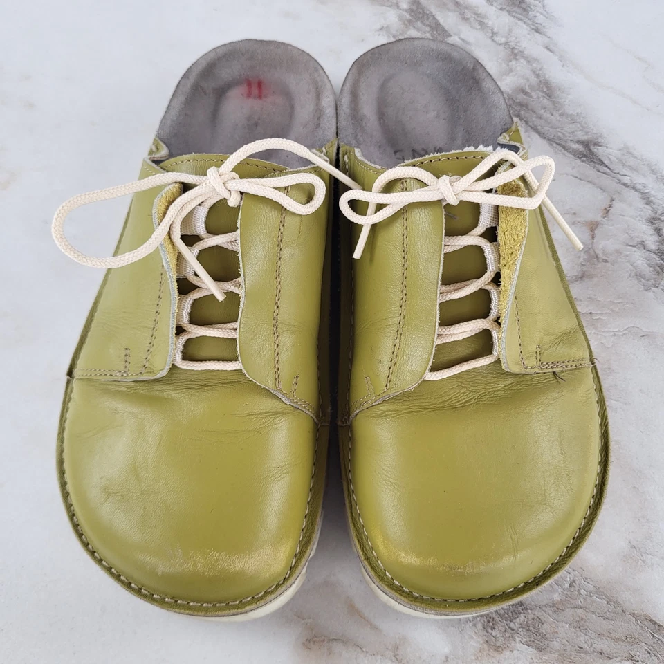 Rare Alpro x Birkenstock Olive Leather Lace Up Mule/Clog Women's 7 - Image 4 of 4