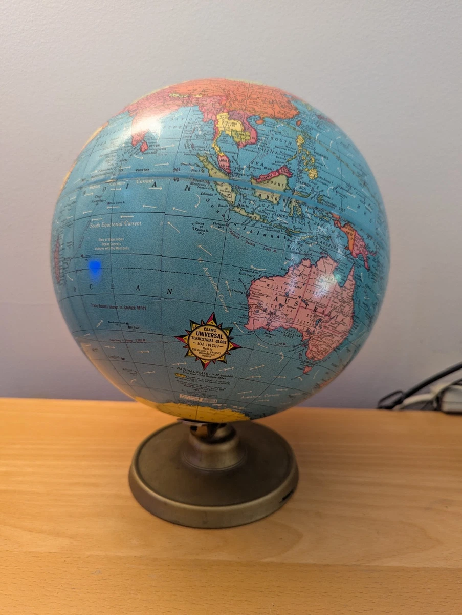 George F. Cram Co. 1950-1959 Date Range Antique World Globes