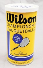 Vintage Wilson Championship Racquetballs 2 Blue Balls Sealed Metal Can NOS USA
