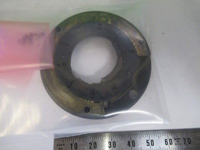 ANTIQUE BRASS BAUSCH LOMB IRIS DIAPHRAGM MICROSCOPE PART AS PICTURED W3-C-03