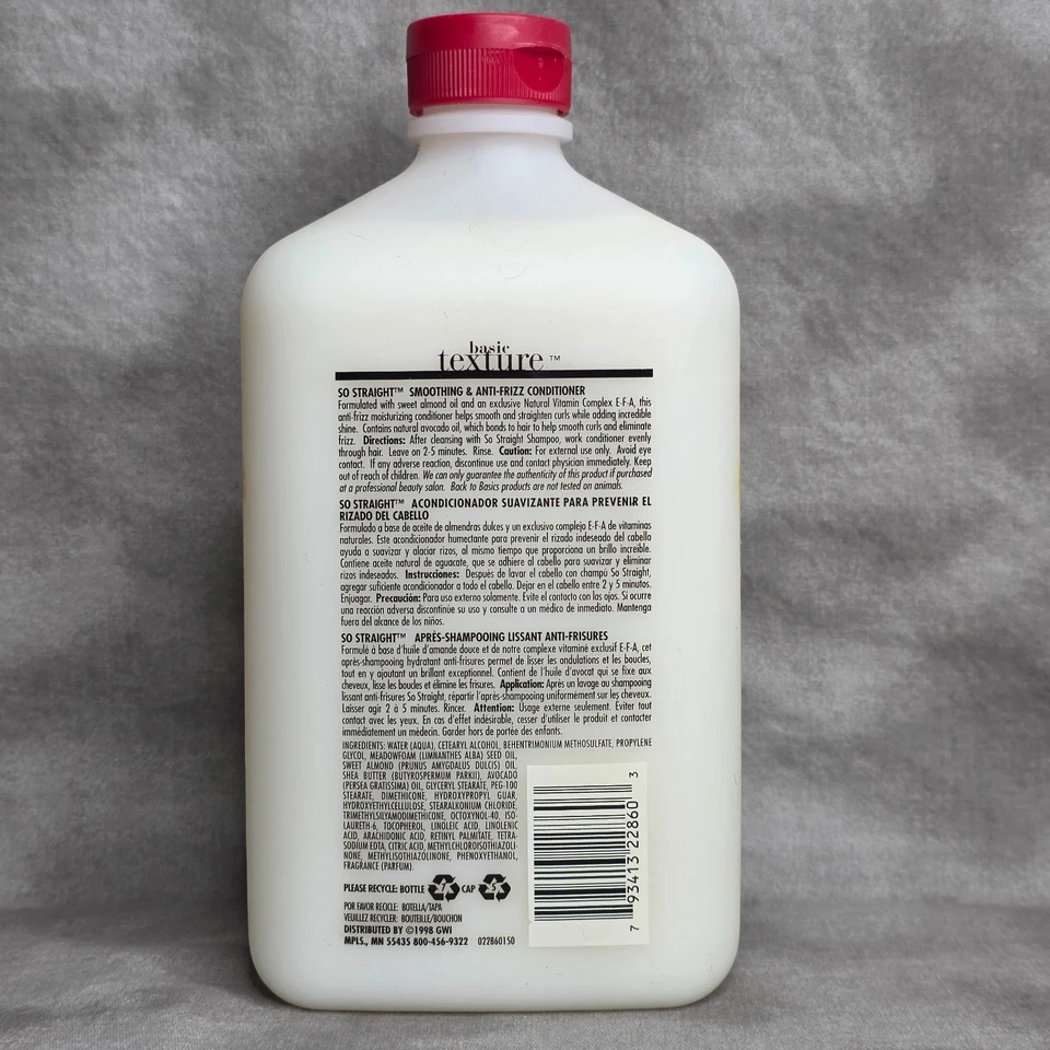 Back To Basics Texture SO STRAIGHT Smoothing & Antifrizz CONDITIONER 33 fl oz - Image 2 of 3