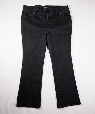 Lee Women's Black Jeans Slim Fit Boot Cut Mid Rise Sz 20W Sculpting