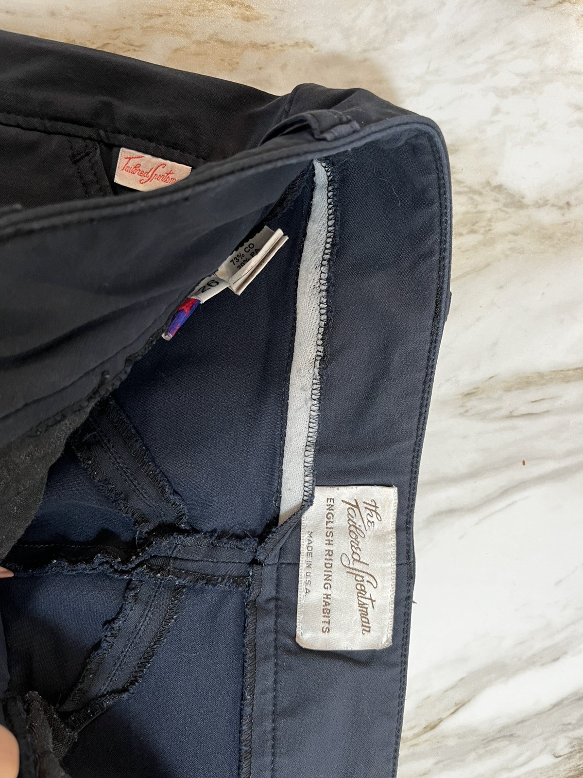 Navy  Tailored Sportsman Breeches 26