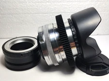 KMZ Helios 44 58mm f/2 Silver Cine Lens Swirly Bokeh Cinema Fujifilm FX X-Mount