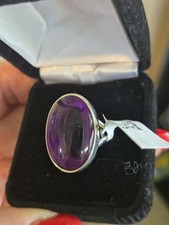 Sterling Silver Amethyst Ring Sz 8