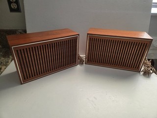 Telefunken Hi Fi RS 5 Mid Century Speakers West GERMANY Tested & Working!