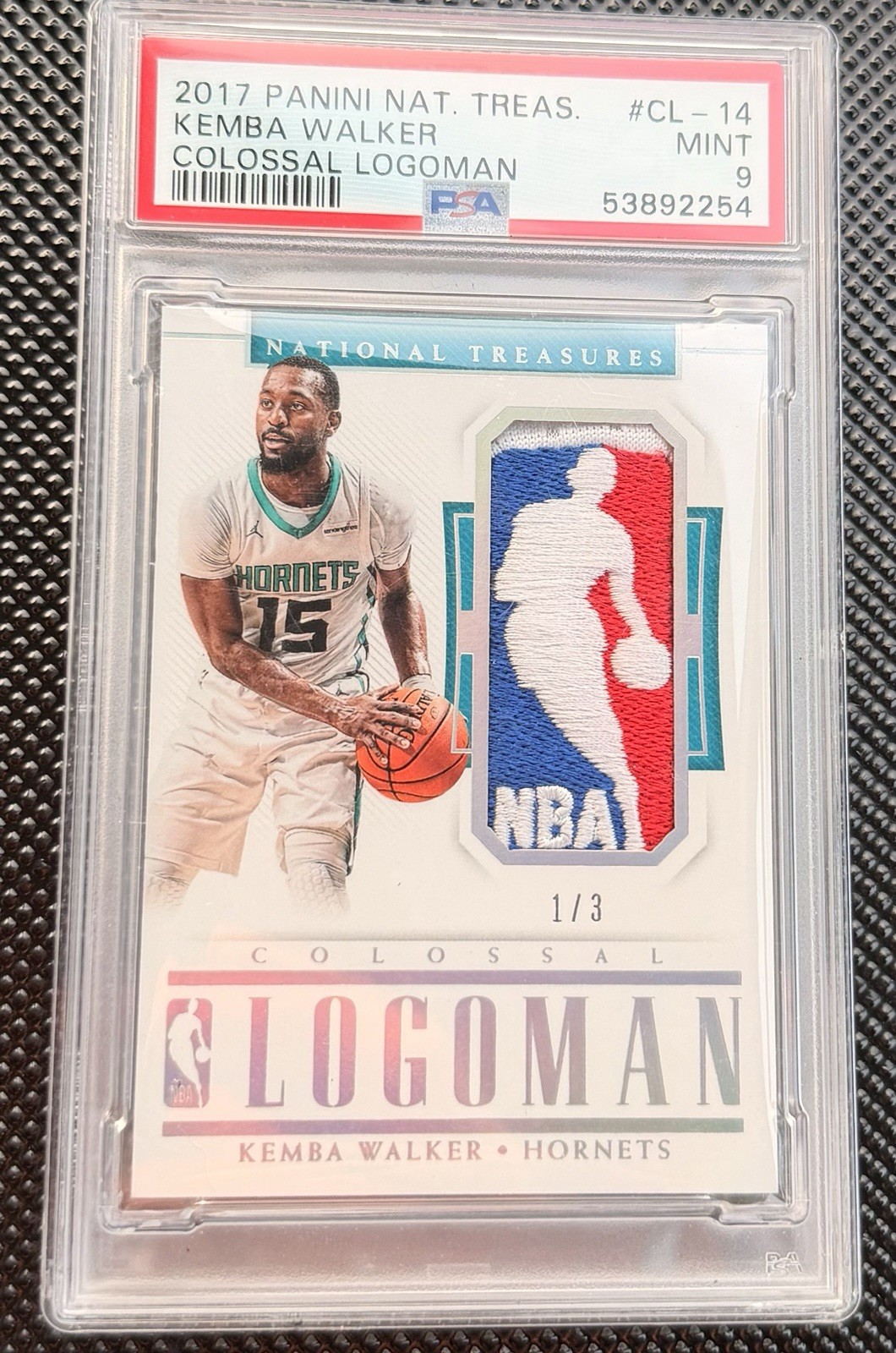 Kemba Walker 2017 National Treasures LOGOMAN 1/3 Colossal PSA 9 POP 1 RARE