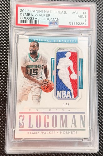 Kemba Walker 2017 National Treasures LOGOMAN 1/3 Colossal PSA 9 POP 1 RARE