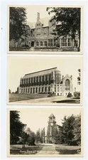 3 University of Washington RPPC Postcards Chimes Tower Library Residence Hall