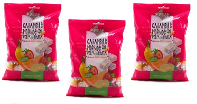3x La Giulia Caramelle Morbide Weiche Bonbons mit Fruchtmark 150g Beutel