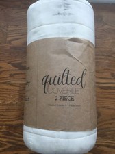 ienjoy Home Quilted 2 Pc Coverlet Set- Twin  Twin XL - Ivory - 34376