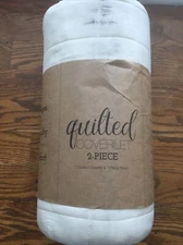 ienjoy Home Quilted 2 Pc Coverlet Set- Twin & Twin XL - Ivory - 34376