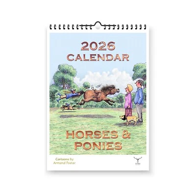 STAG GALLERY HORSES & PONIES FUNNY CARTOON 2026 HUMOUR WALL CALENDAR BY ARMAND FOSTER