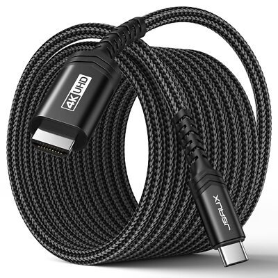 USB C to HDMI Cable 2 Pack 10ft | 4K@60Hz | USB 3.1 Type C to HDMI 2.0 Cord for.