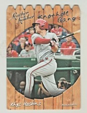 2019 Panini Leather & Lumber KNOTHOLE GANG #KHG-15 RHYS HOSKINS Phillies DIE CUT
