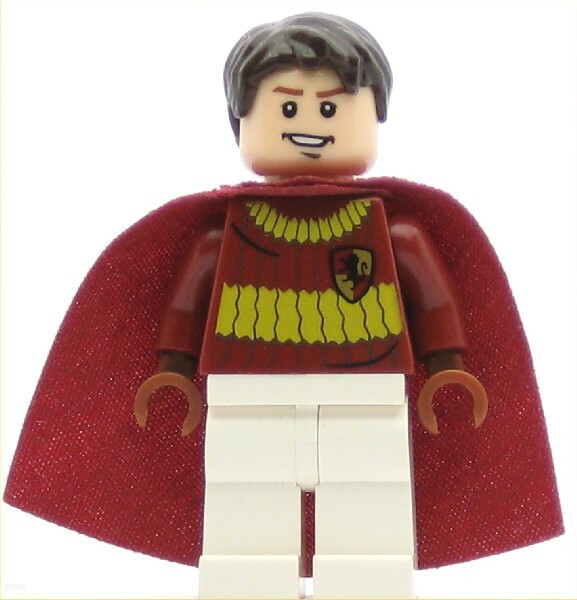LEGO Harry Potter Minifigure Oliver Wood Dark Red Quidditch Uniform  (Genuine)