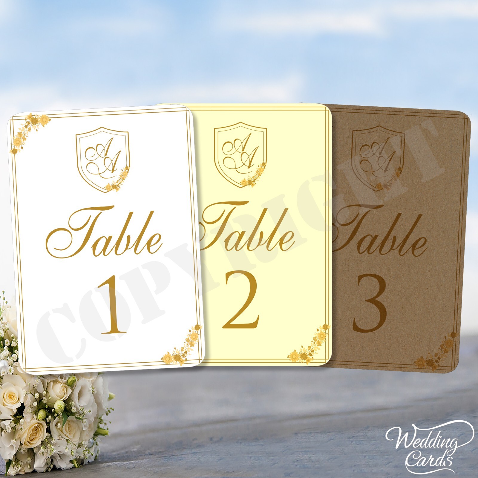 Personalised Wedding Table Number Rounded Cards Celebration Names Decoration Set
