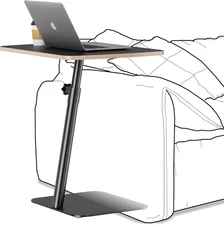 Height Adjustable End Table - Small Couch Side Table for Small Spaces Modern C S