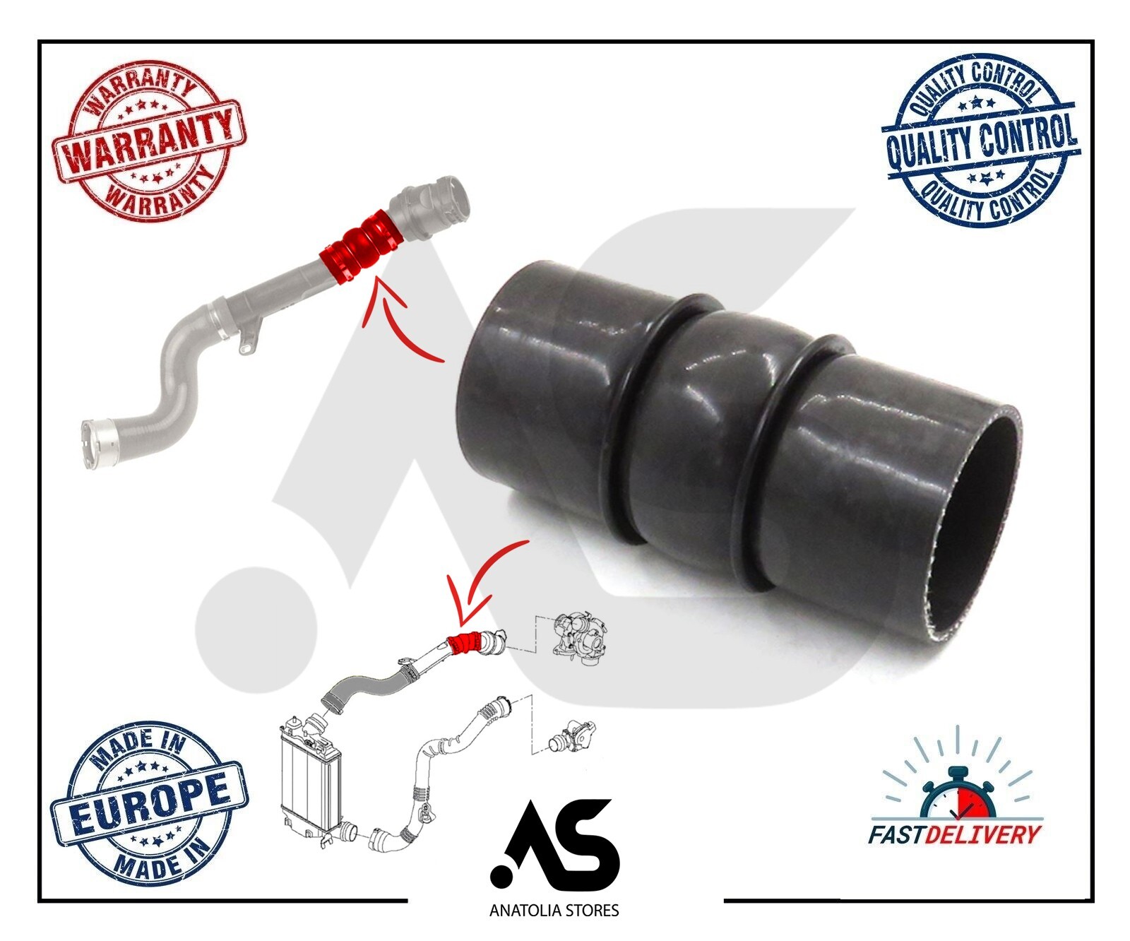 Intercooler Pipe Turbo Hose For Dacia Dokker Duster Logan II 1.5 Dci