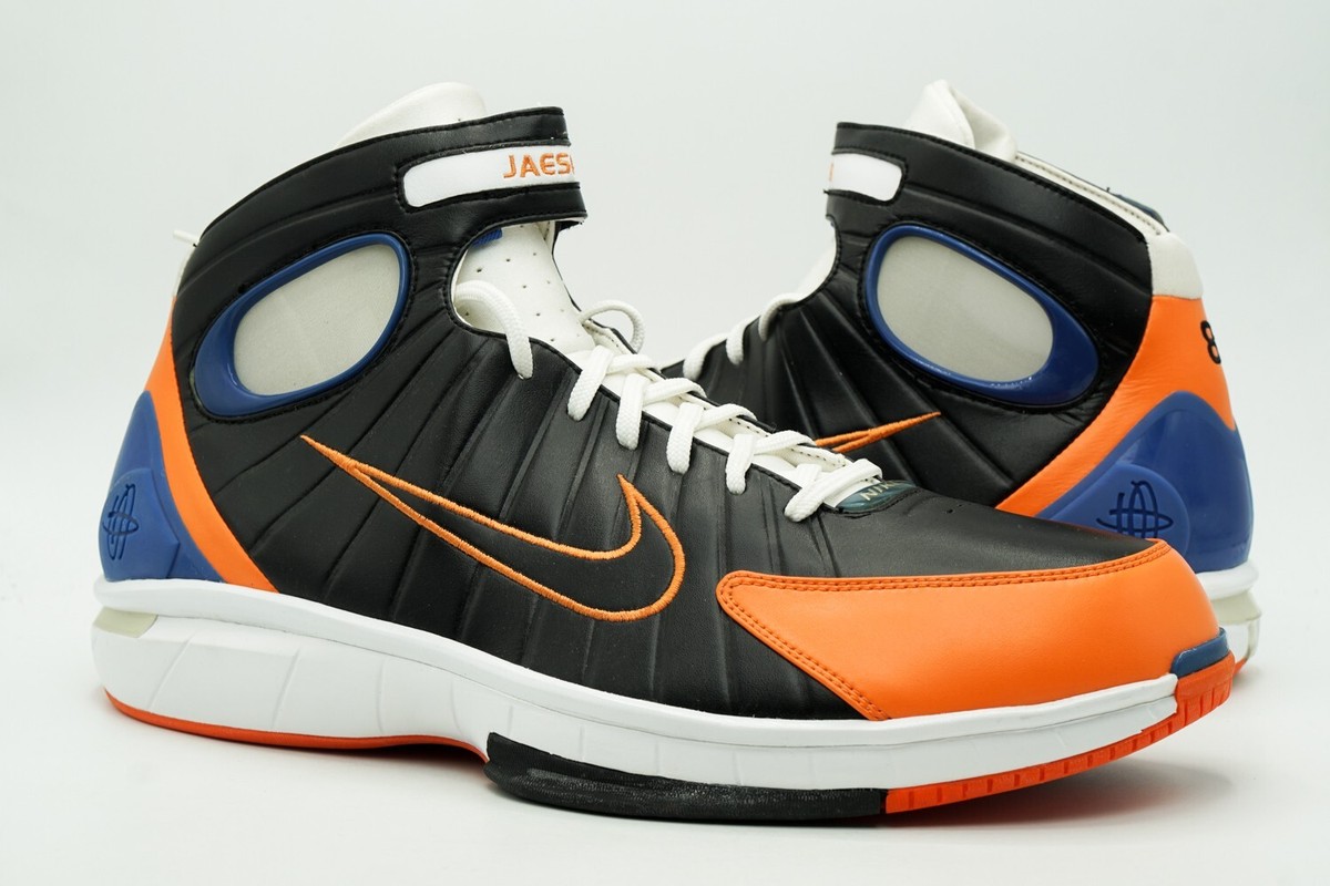 NIKE HUARACHE 2K4 NEW SIZE 15 KNICKS BLACK BLUE ORANGE WHITE ID