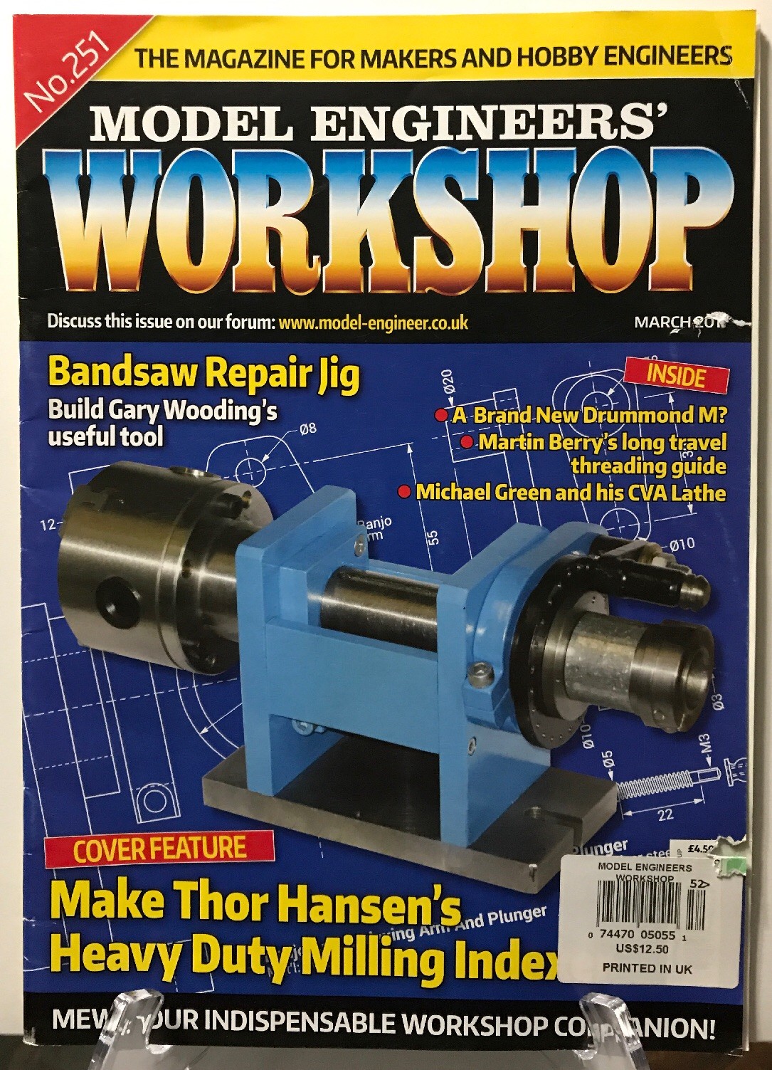 Model Engineers Bandsaw Repair Jig CVA Lathe Mar 2017 FREE