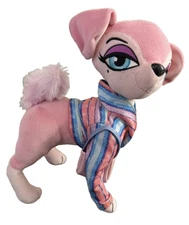 HTF Bratz Petz Poseable Pink Plush Dog Shae With Jacket & Purse Stuffed Animal
