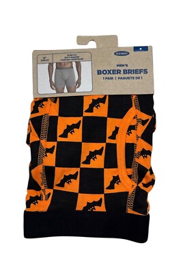 Old Navy Men s Boxer Briefs 6  Inseam Checkered Bats Halloween Sz Small Medium