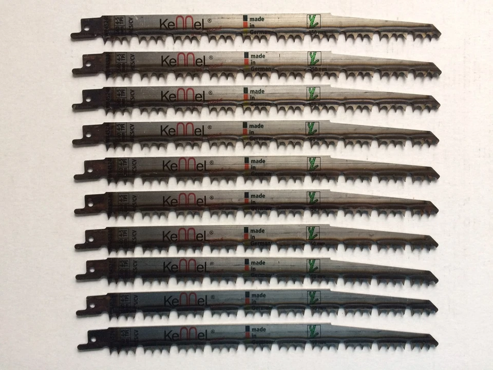 WILPU KENNEL 10 x Sägeblätter für Tigersäge Fuchsschwanz Säbelsägeblätter Grünholz Holz