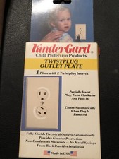 Lot Of 5 KinderGard Twistplug Outlet Plates 1501 Vintage 1987 -Made In The USA