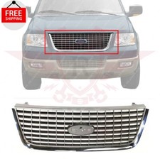 New Front Grille Chrome And Gray Fits 2003-2006 Ford Expedition 4-door Fo1200401